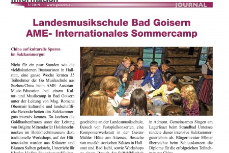 Article in Newspaper about AME Camp